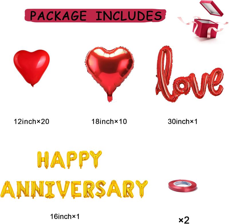 Anniversary  Day Decor,1113PCS Red Felt Garland Hanging String Hearts