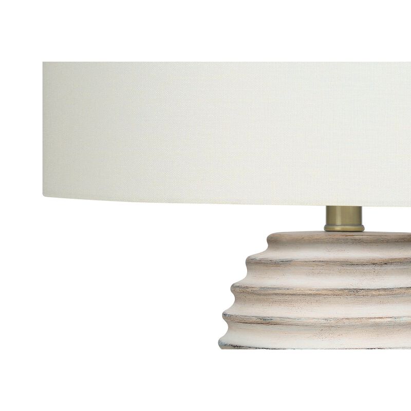 Monarch Specialties I 9742 - Lighting, 28"H, Table Lamp, Cream Resin, Ivory / Cream Shade, Transitional