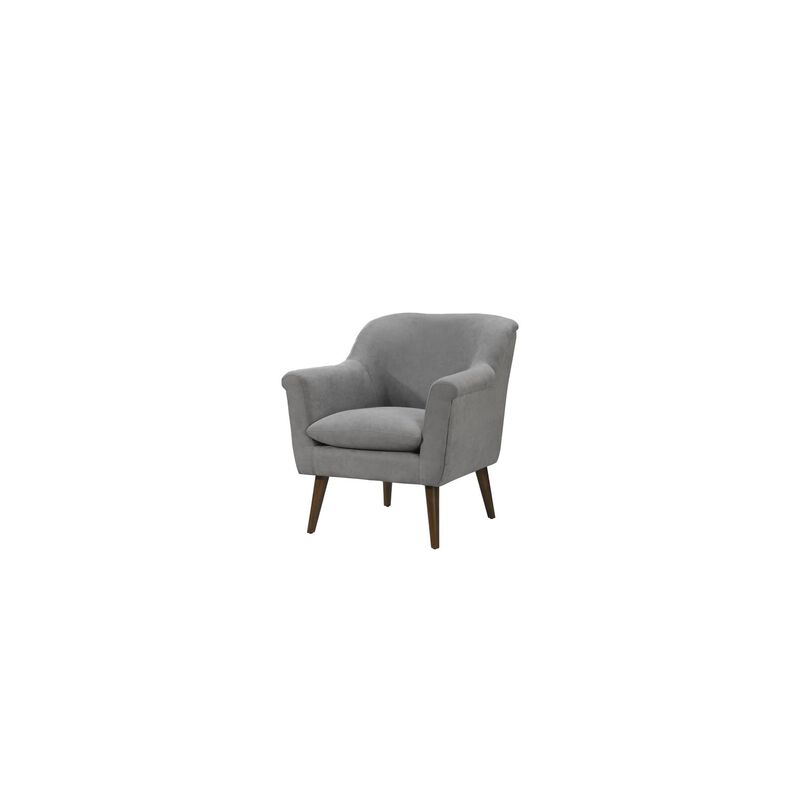 Shelby Steel Gray Woven Fabric Armchair