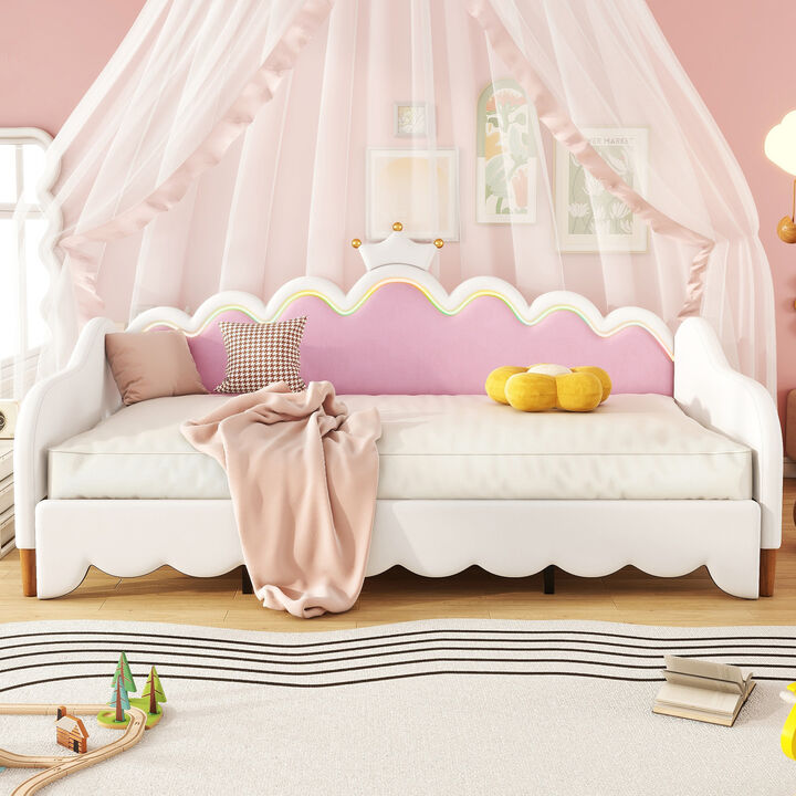 Merax Extendable Daybed Bed Frame with LED Lights