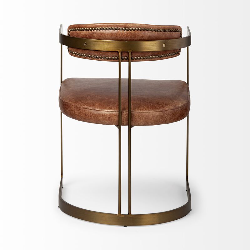 Hollyfield Brown Leather Dining Chair