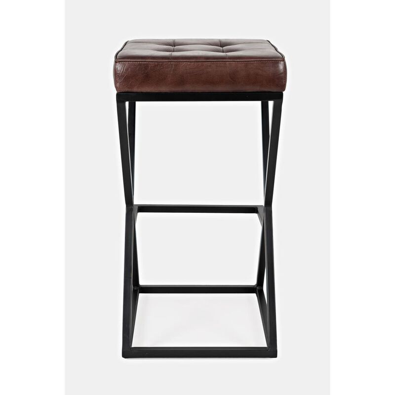 Jofran ed Modern Leather Backless Stool