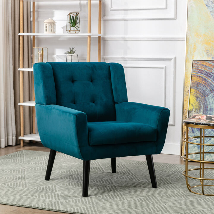 Modern Soft Velvet Material Ergonomics Accent Chair Living Room Chair Bedroom Chair Home Chair