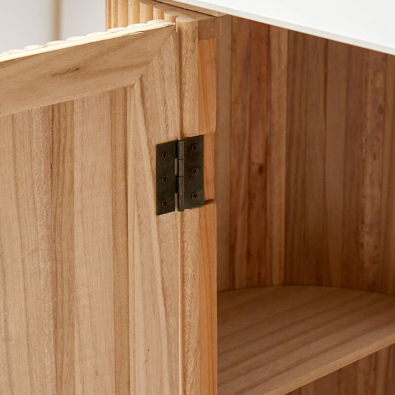 Scandinavian Wooden Console Table with Storage