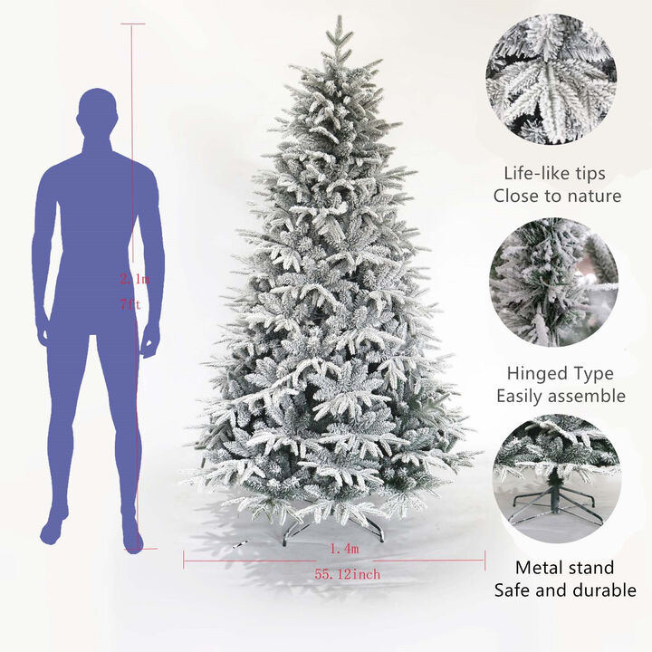 Streamdale Flocked 7ft Artificial Pine Christmas Tree