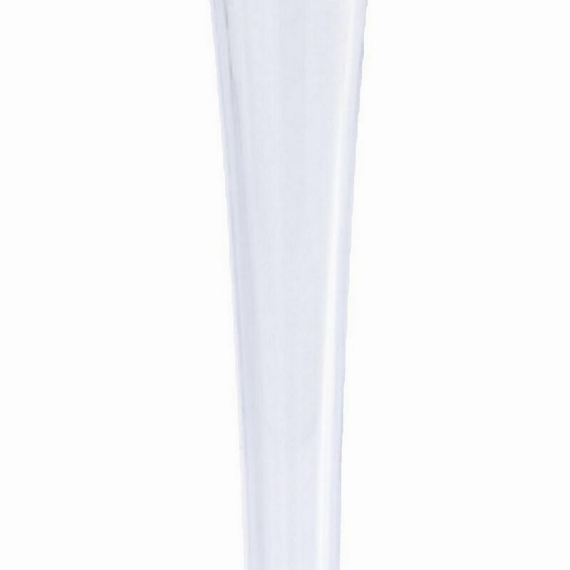 20 Inch Modern Side Accent Table, Clear Round Tabletop and Tapered Base-Benzara