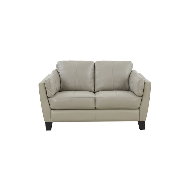 Porter Designs Bergamo Top Grain Leather Loveseat, Cream