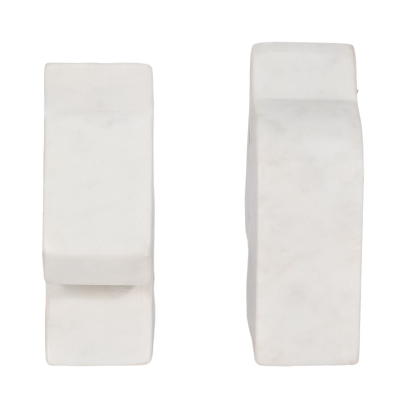 Marble Horse Head Bookends Set