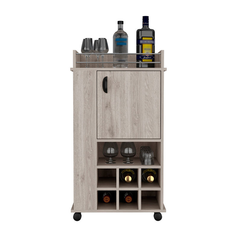 Bar Cart Reese, Living Room, Light Gray