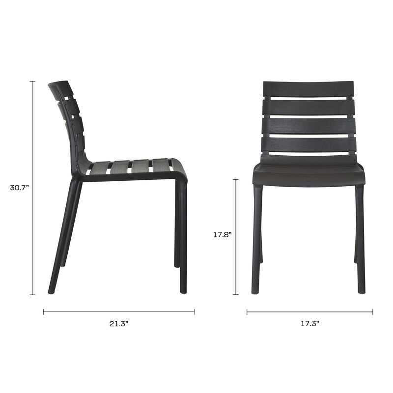 STACKABLE OUTDOOR & INDOOR  RYLAN CHAIR (Set of 2)