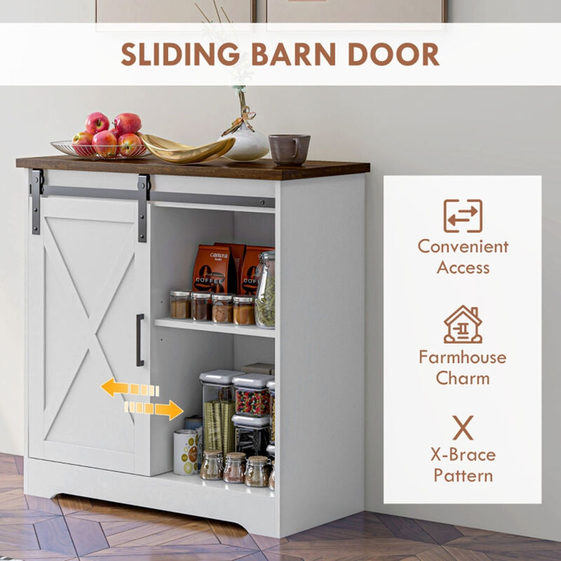 Kitchen Sideboard Storage Cabinet with Adjustable Shelves