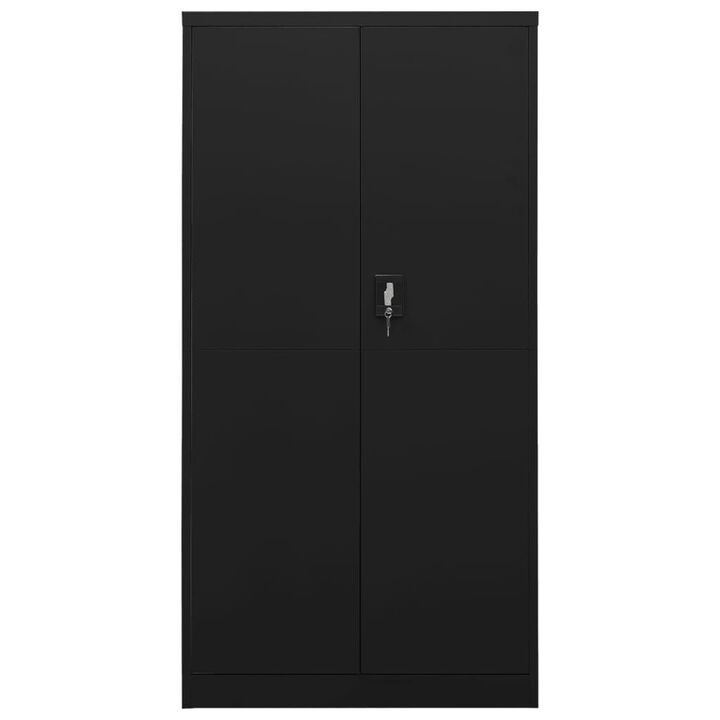 vidaXL Locker Cabinet Black 35.4"x15.7"x70.9" Steel