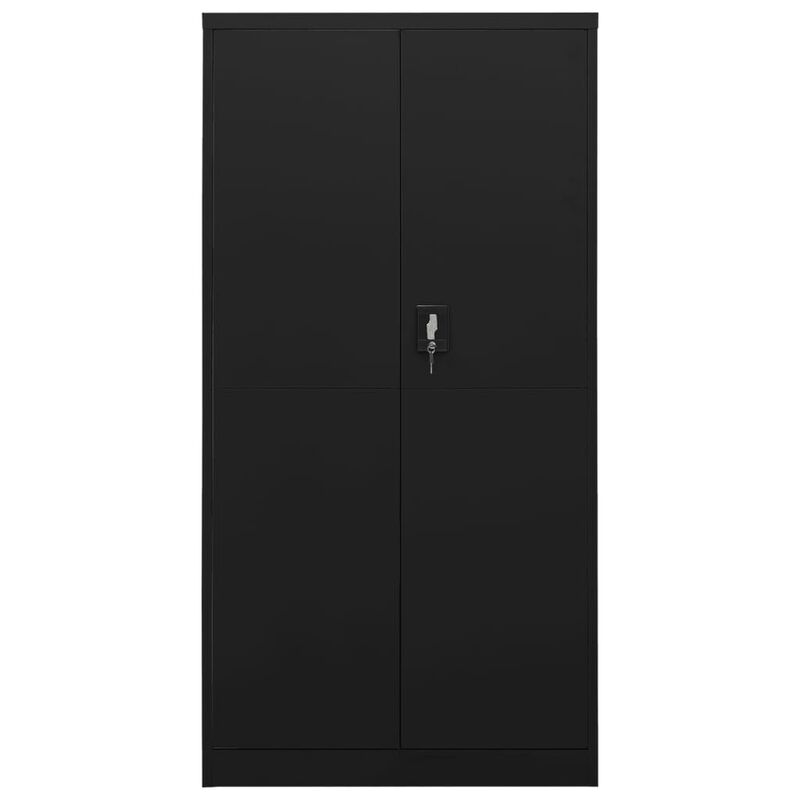 vidaXL Locker Cabinet Black 35.4"x15.7"x70.9" Steel