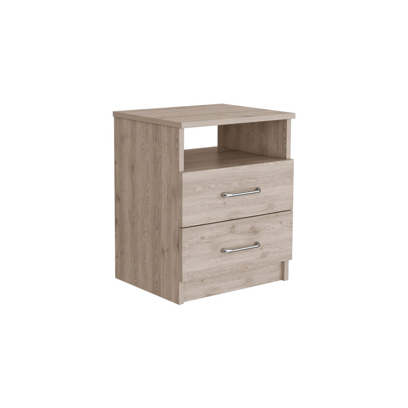 Nightstand Olienza, Bedroom, Light Gray