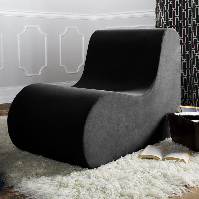 Jaxx Midtown Large Modern Accent Chair, Pewter
