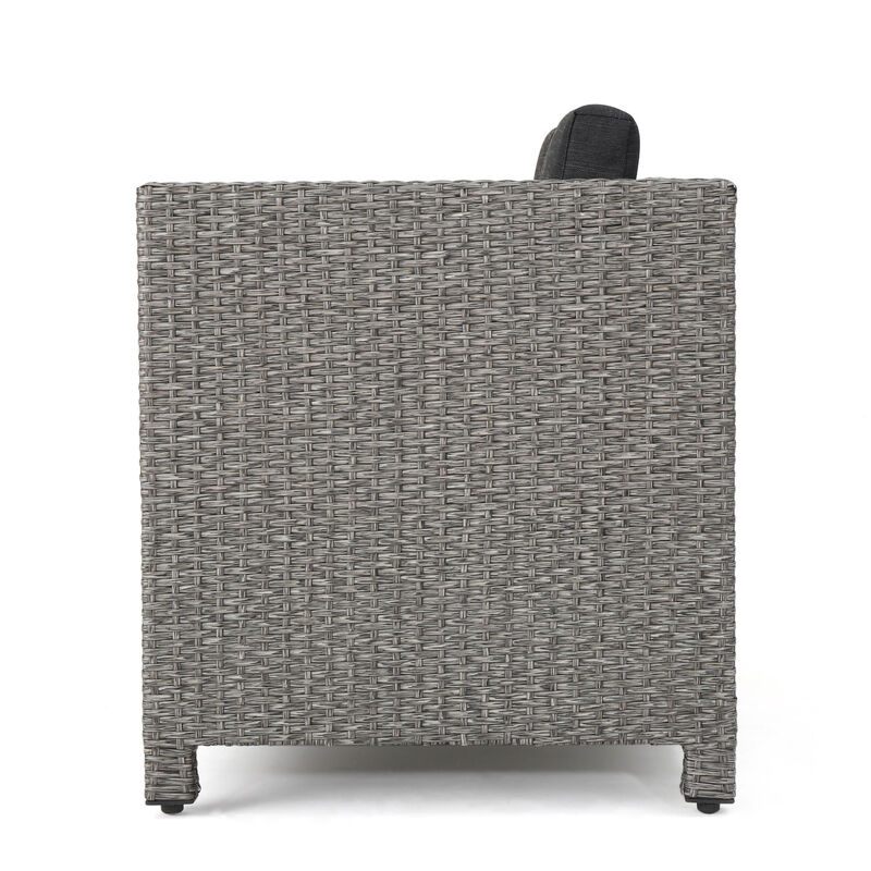 Merax PE Rattan Outdoor Loveseat Sofa