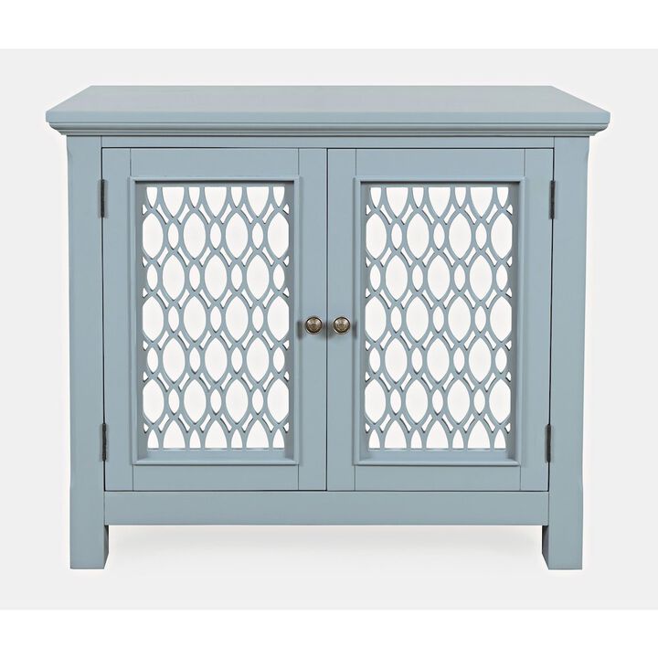Jofran Isabella 38 Luxury Mirrored Accent Storage Cabinet