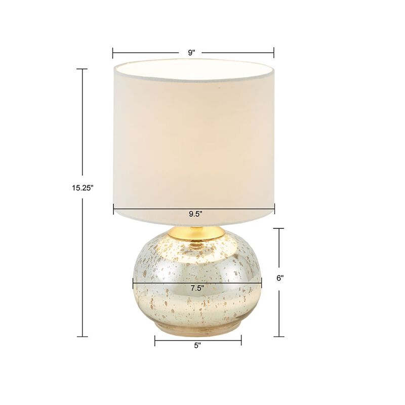 Gracie Mills Celsa Metallic Glass Table Lamp
