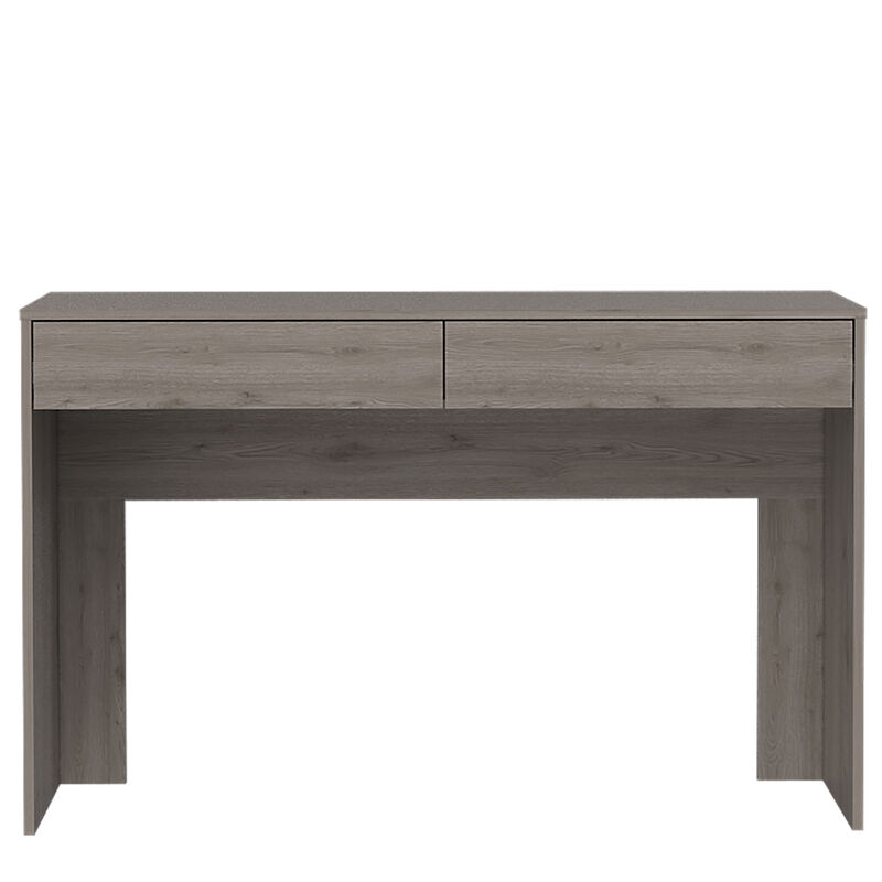 DEPOT E-SHOP Acanto 2 Drawer Writing Computer Desk, Light Gray