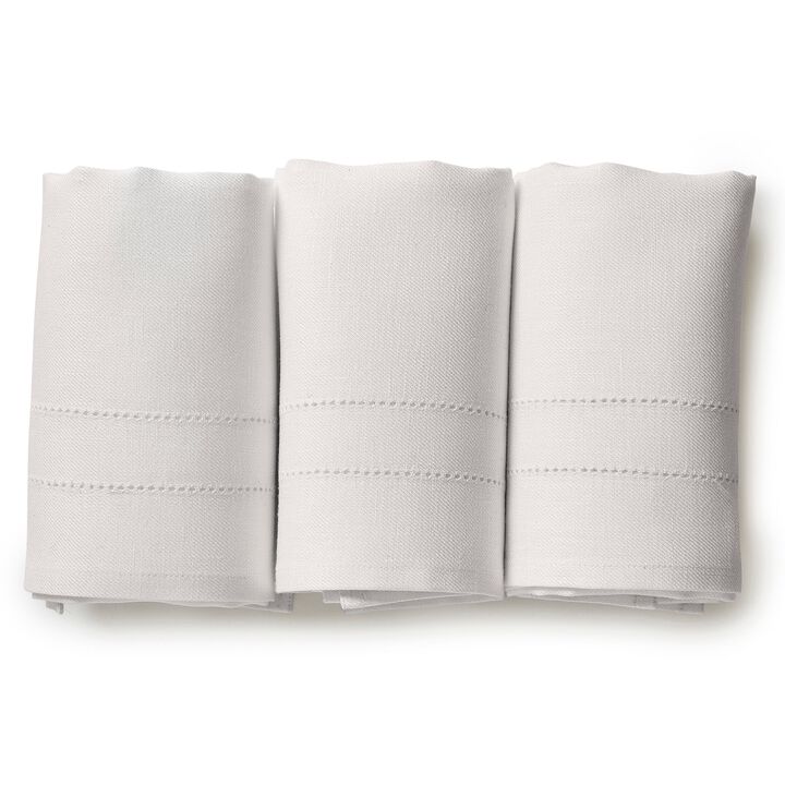 Solino Home 100% Pure Linen Hand Towels 14x24" Set of 3 for Spring & Easter