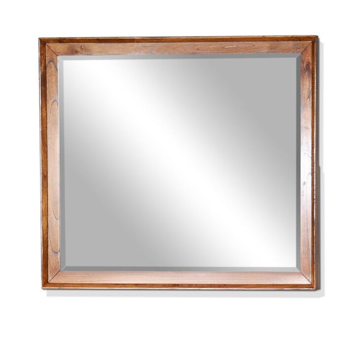 Sunny Designs American Modern 42 Mitred Solid Wood Mirror in Cinnamon