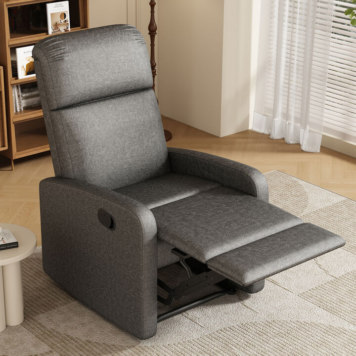 Merax Modern Manual Recliner Chair Home Theater Chair with Adjustable Backrest for Living Room