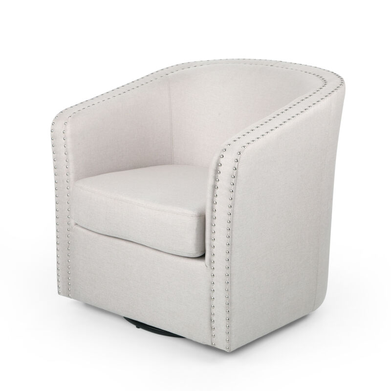 Merax Line Fabric Swivel Accent Chair