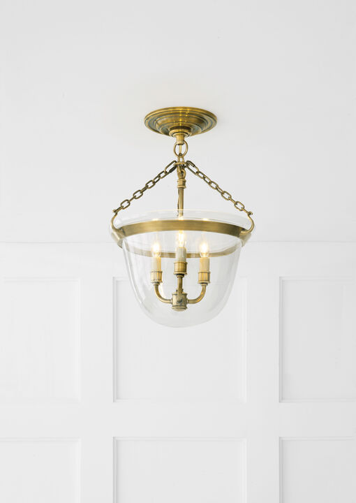 Country Semi-Flush Jar Lantern