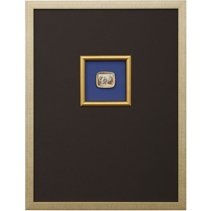 Lion Medallion Framed Print