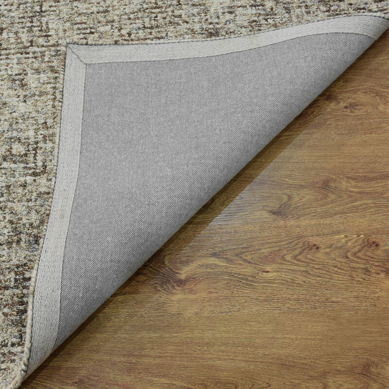 RUGSOTIC CARPETS HAND TUFTED WOOL ECO-FRIENDLY AREA RUGS  - 8'x10', Rectangle Shape, Dark Brown & Beige, Solid Plain Design, High Pile Handmade Area Rugs for Living Room, Bed Room (KWC111)