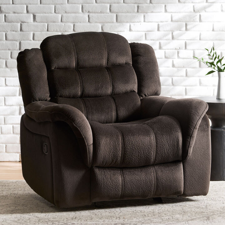 Merax Classic Design Plush Fabric Glider Recliner Chair