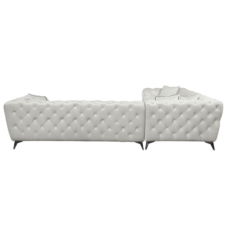 Modern Sectional Sofa with 4 Pillows Included