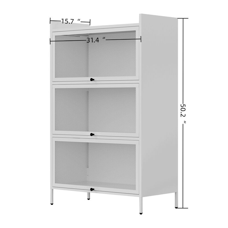 Sturdy, Folding, 3-Tier Buffet Cabinet