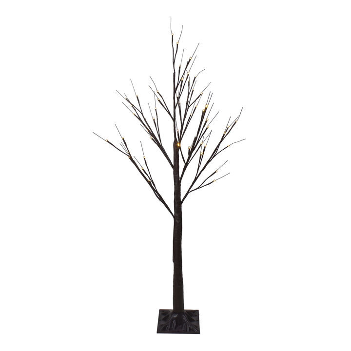4' LED Lighted Christmas Brown Birch Twig Tree Outdoor Decoration - Warm White LIghts