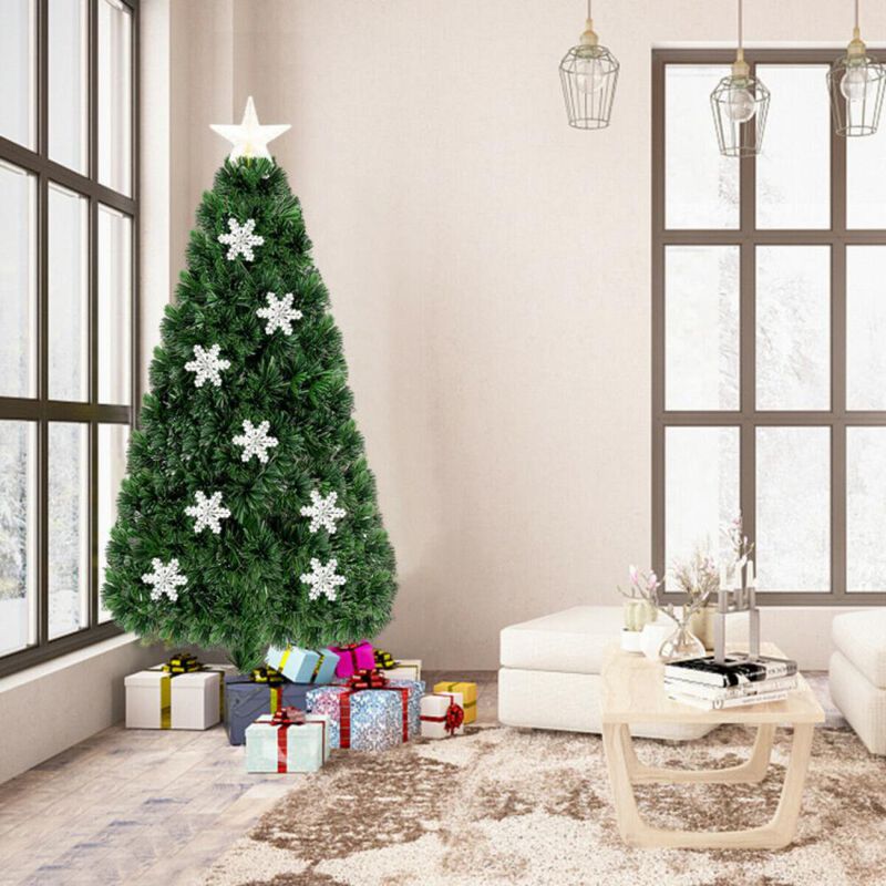 LED Optic Artificial Christmas Tree with Snowflakes