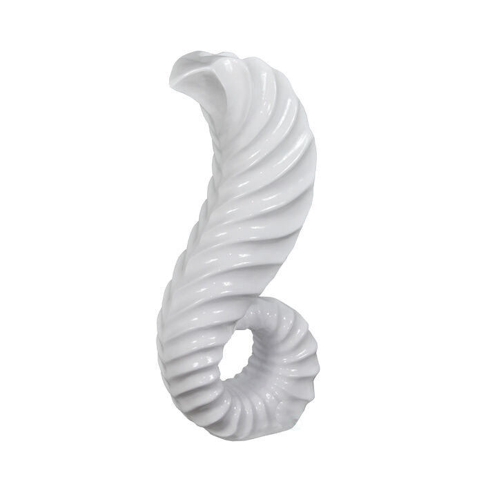 "Uniquewise Large Tall Classic White Horn Floor Vase, 32 Inch High Unique Decorative for Dried Flowers Branches Fillers Elegant Look, Home Decor for Any Dining Room, Living Room, Entryway, Or Office."