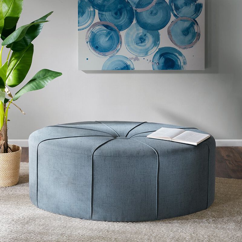 Gracie Mills Karley Thick Welted Oval Ottoman