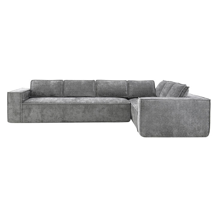 Merax Modern L-Shaped Cloud Sofa Set for Living Room