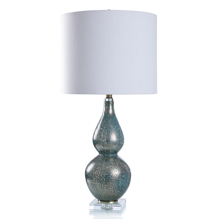 Platinum & Teal Table Lamp