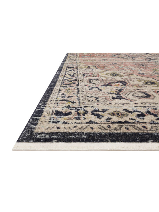 Graham GRA06 Coral/Navy 18" x 18" Sample Rug