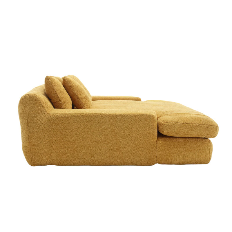 Merax Chenille 2-seater Lazy Sofa With 5 Back Pillows