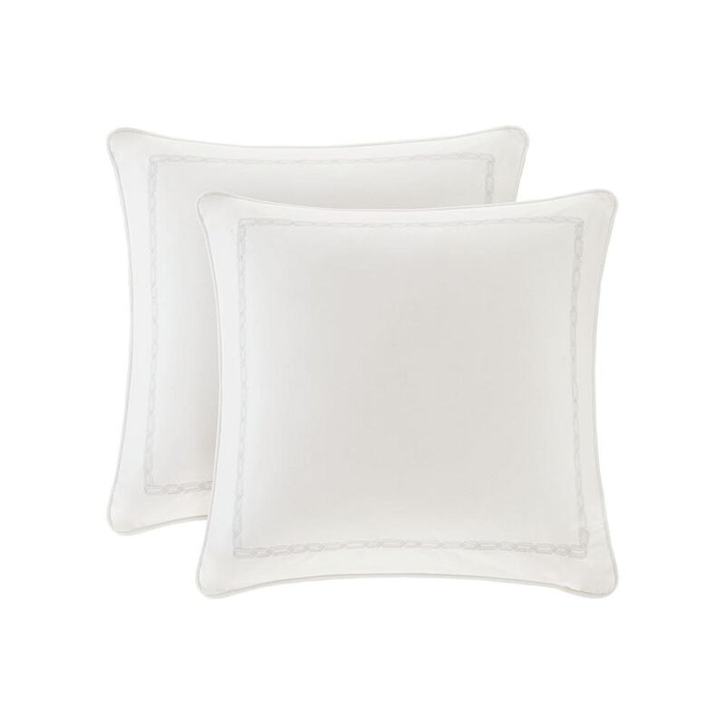 Belen Kox White Metallic Jacquard Comforter Set, Belen Kox