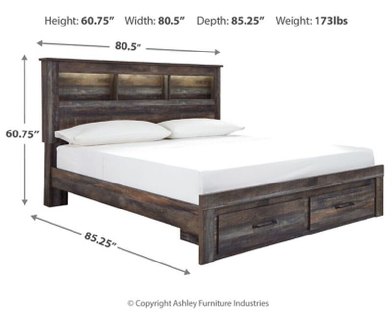 Drystan King Bookcase Bed