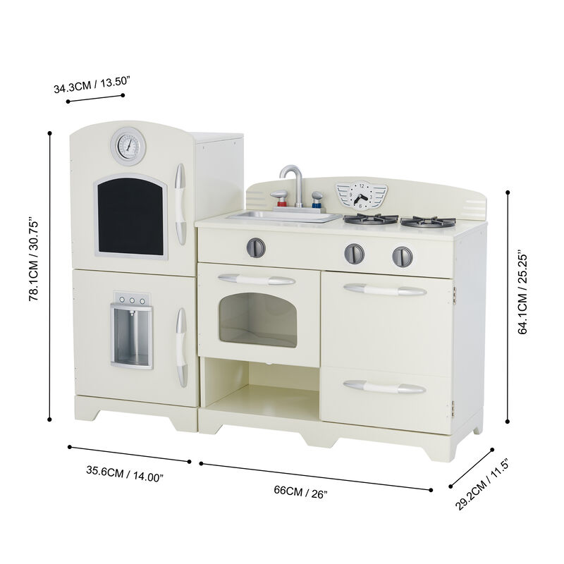 Teamson Kids - Little Chef Fairfield Retro Play Kitchen - Ivory