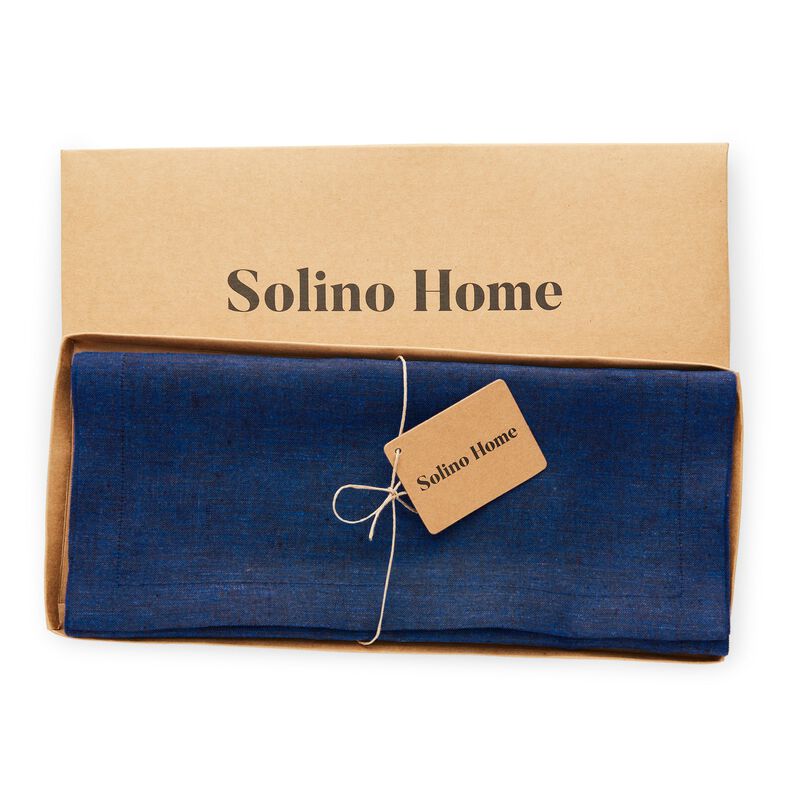 Solino Home 100% Pure Linen Table Runner | Athena for Thanksgiving, Christmas