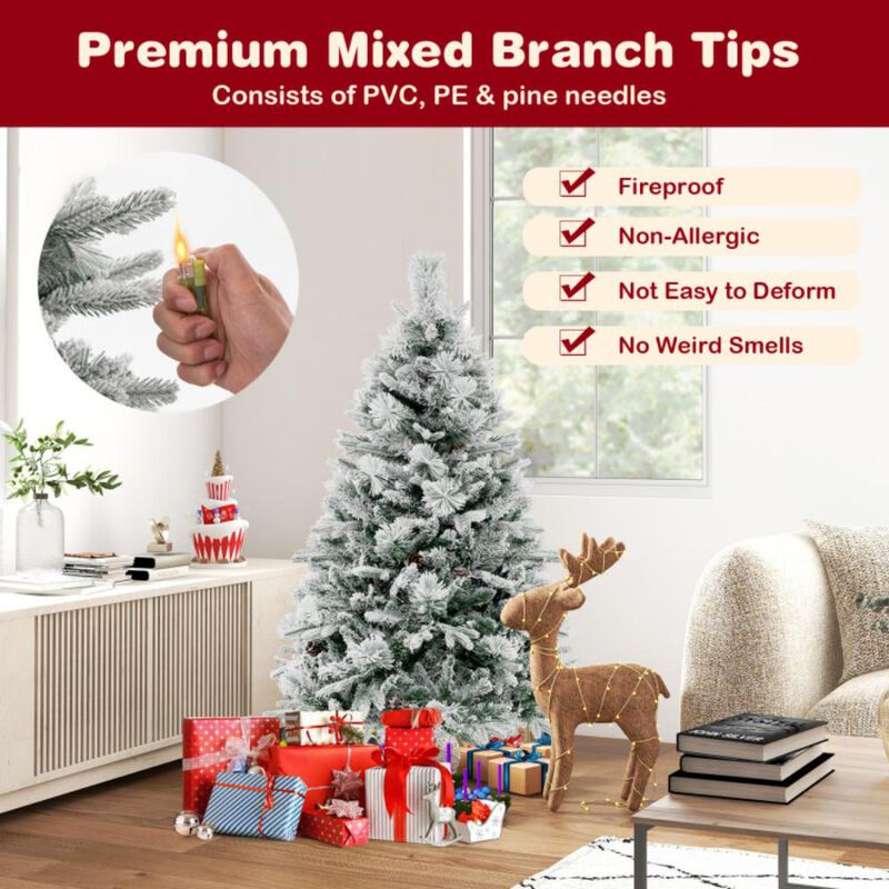 Artificial Xmas Tree with Pine Needles and LED Lights