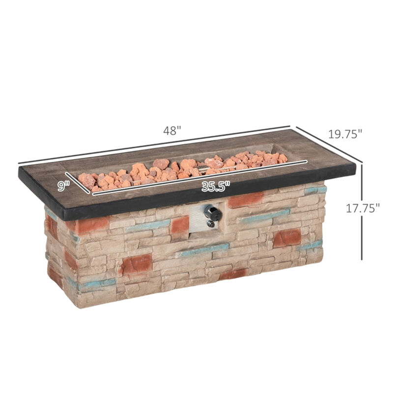 Square Fire Pit Table for Outdoor Heating and Entertaining