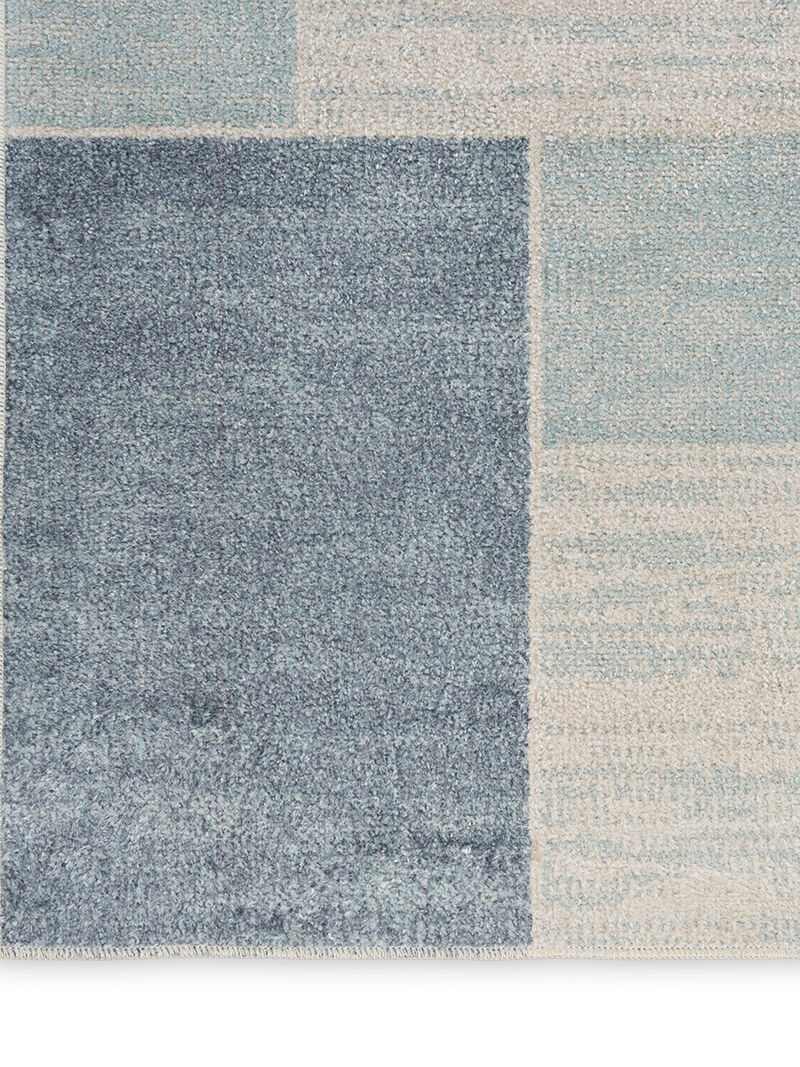 Astra Machine Washable ASW09 Blue/Ivory 7'10" x 10' Rug