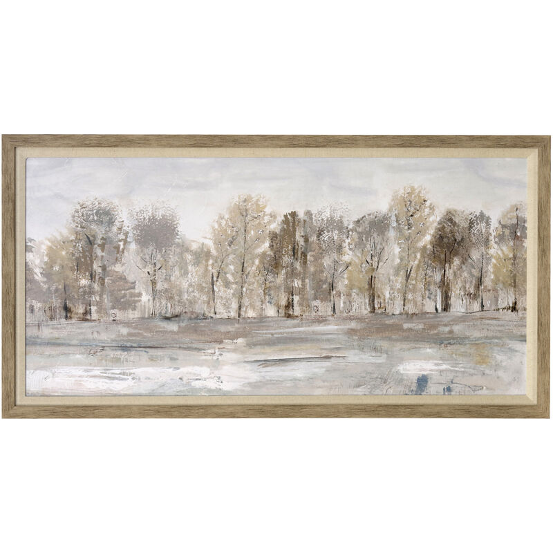 Framed Print with Wood Grain Frame