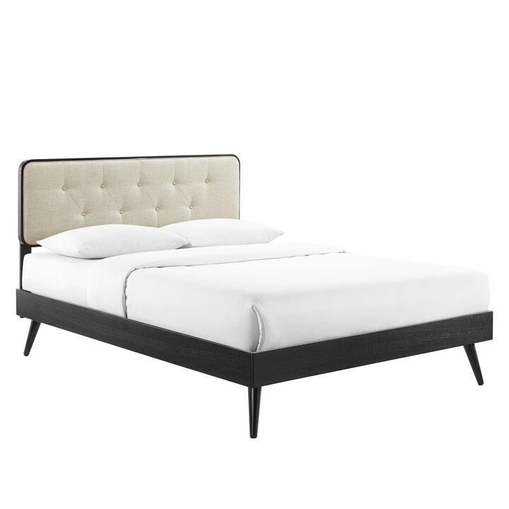 Modway - Bridgette Full Wood Platform Bed with Splayed Legs